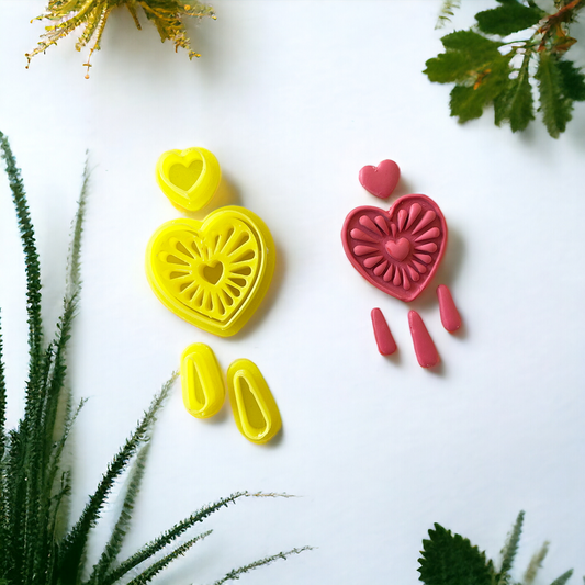 Emboss Heart Dangle Cutters - ClartStudios - Polymer clay Jewellery