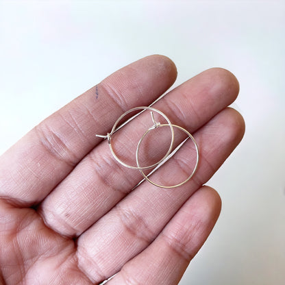 Silver Hoops (Sold in Pair) - ClartStudios - Polymer clay Jewellery