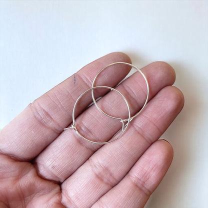 Silver Hoops (Sold in Pair) - ClartStudios - Polymer clay Jewellery