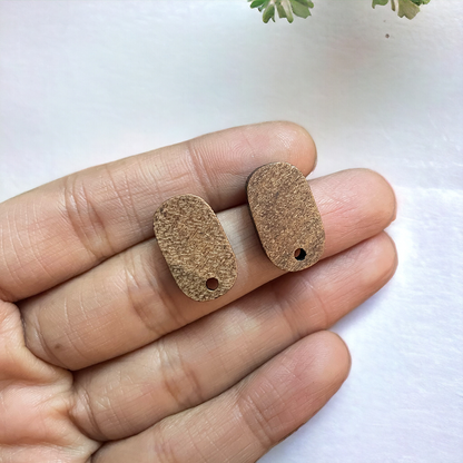 Pillar Wood Stud Findings - ClartStudios - Polymer clay Jewellery