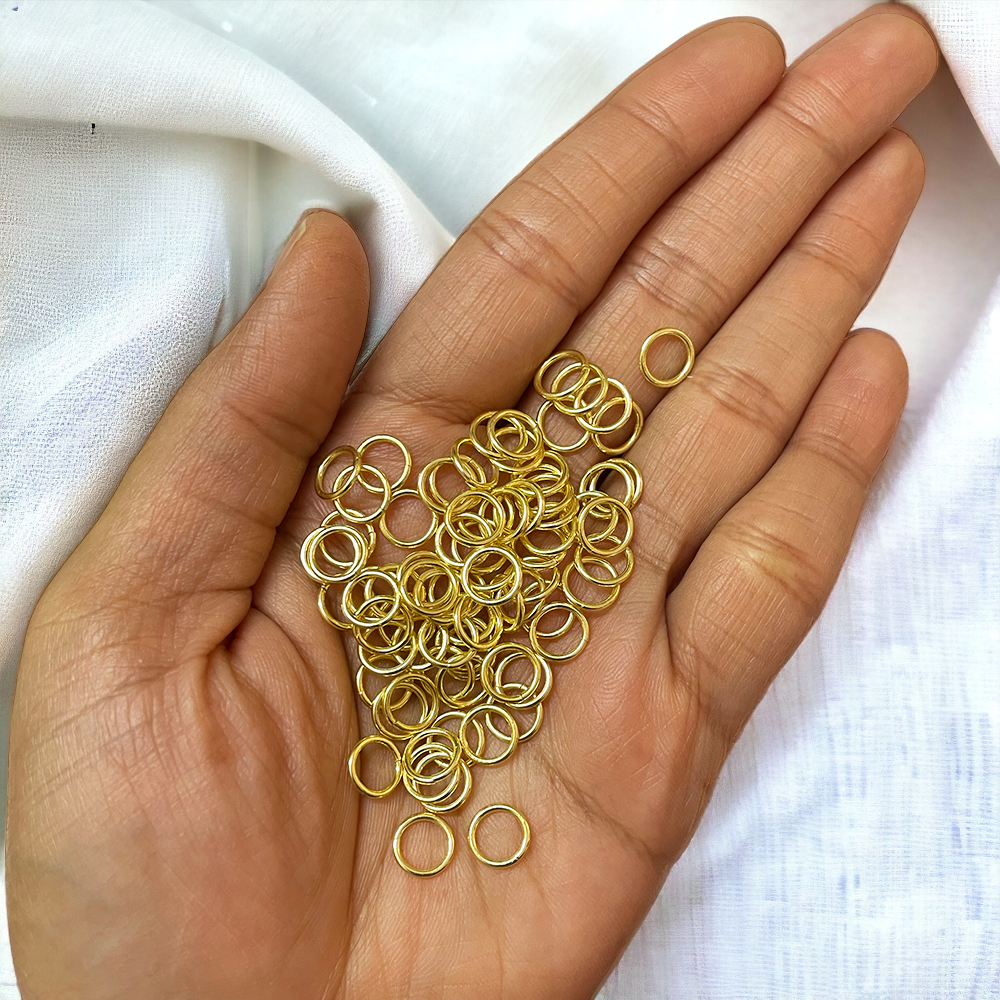 14k Gold plated 8mm jumprings (Pack of 50) - ClartStudios - Polymer clay Jewellery