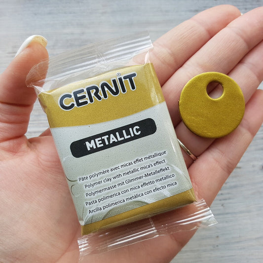 Cernit Metallic Antique Gold 56g - ClartStudios - Polymer clay Jewellery