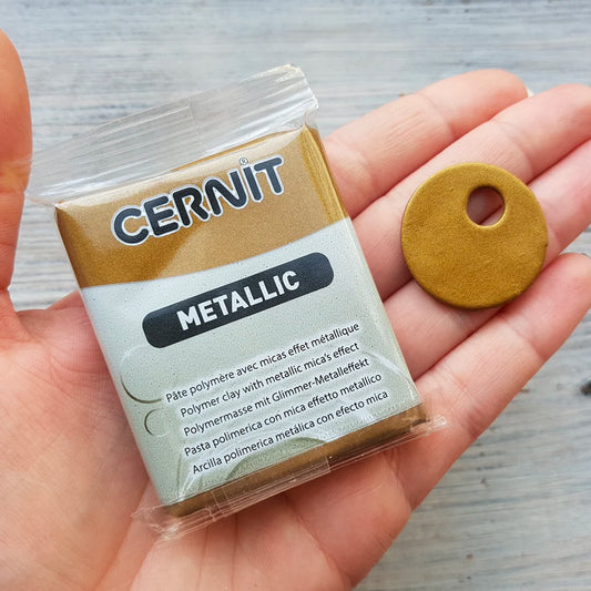 Cernit Metallic Antique Bronze 56g - ClartStudios - Polymer clay Jewellery