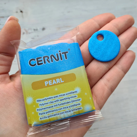 Cernit Pearl Blue - 56gms - ClartStudios - Polymer clay Jewellery