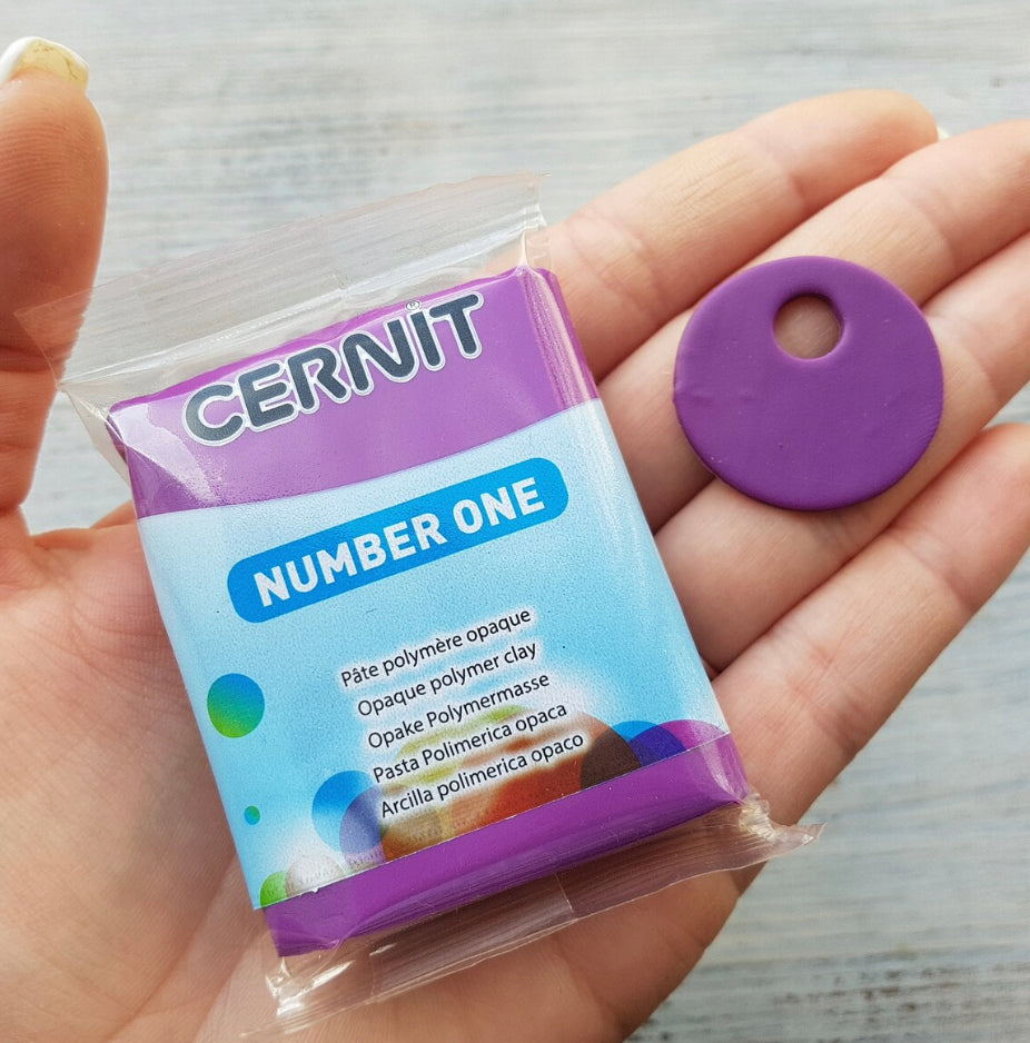 Cernit Number One Purple - 56gms - ClartStudios - Polymer clay Jewellery