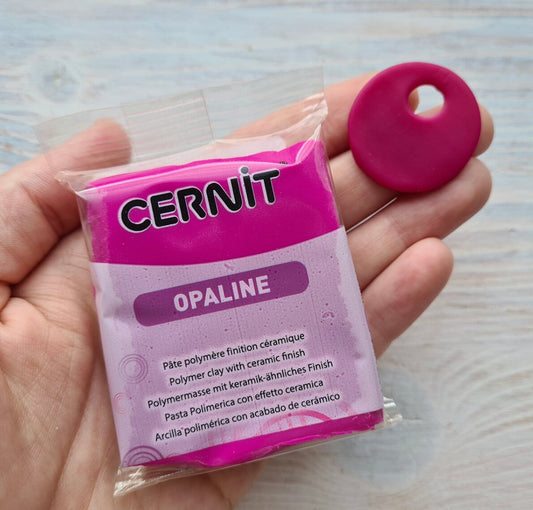 Cernit Opaline Magenta - 56gms - ClartStudios - Polymer clay Jewellery