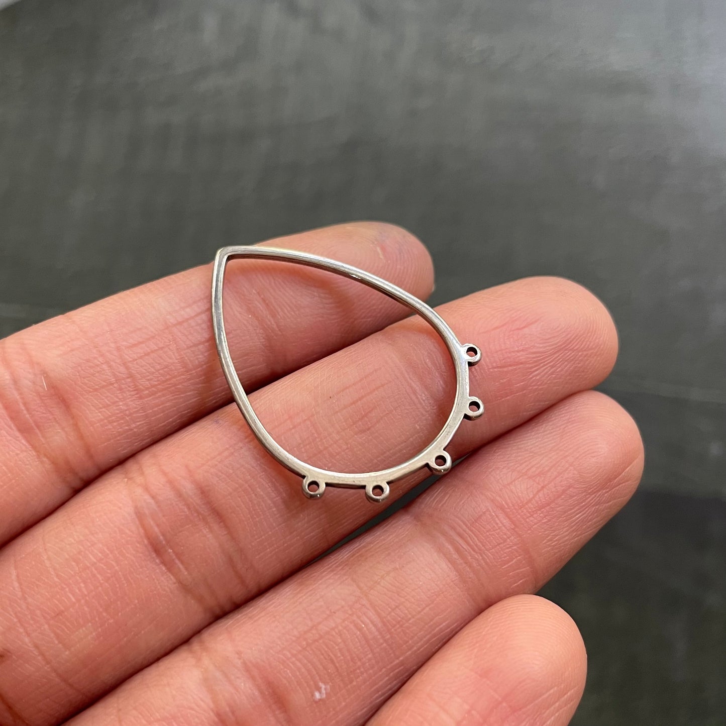 Stainless Steel Drop Connector Bezel For Jewellery Making (Clay & Resin)