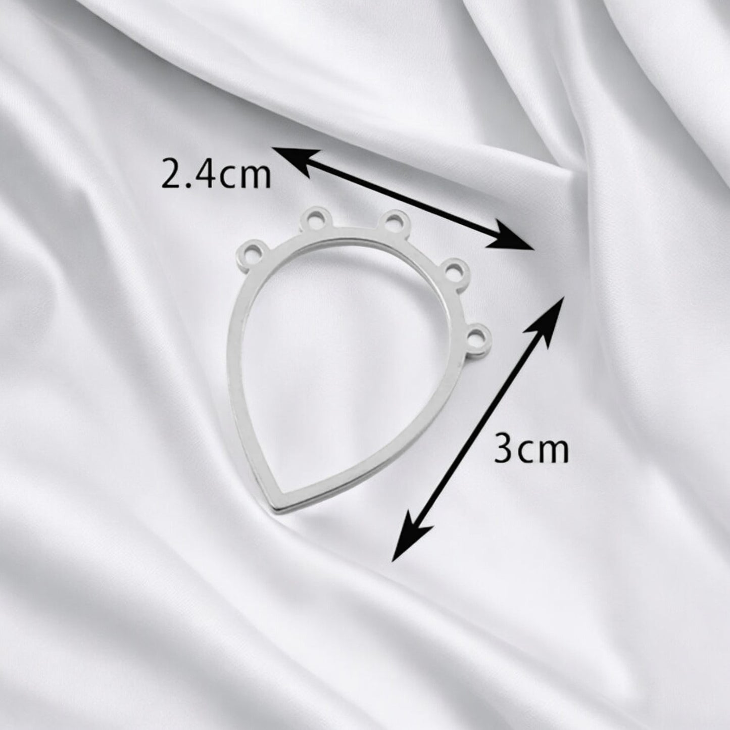 Stainless Steel Drop Connector Bezel For Jewellery Making (Clay & Resin)