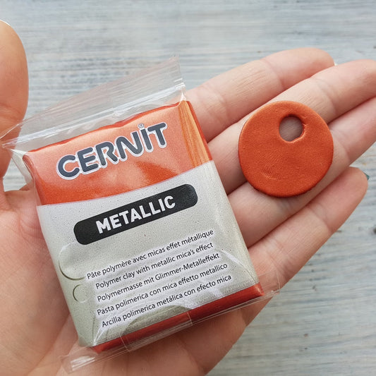 Cernit Metallic Copper - 56gms - ClartStudios - Polymer clay Jewellery