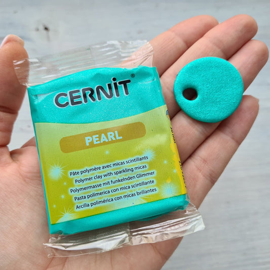 Cernit Pearl Green - 56gms - ClartStudios - Polymer clay Jewellery