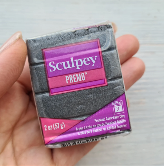 Premo Sculpey Accents Polymer Graphite Pearl - ClartStudios - Polymer clay Jewellery