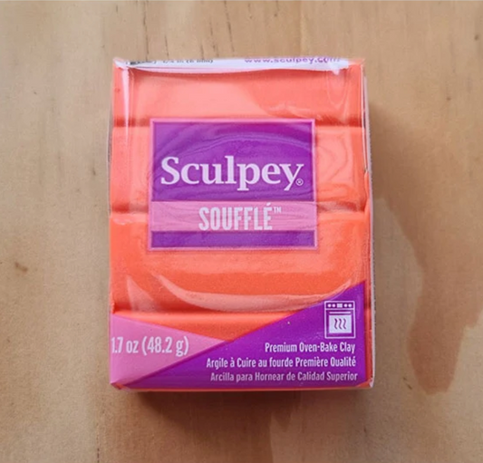 Sculpey Souffle Clay Mandarin - ClartStudios - Polymer clay Jewellery