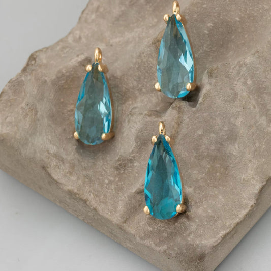 Water Blue Drop Crystal (18mm * 0.6mm)