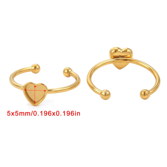 Small Heart Base - Water resistant - Tarnish free 5mm* 5mm