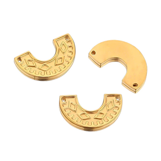 STF018 - Stainless Steel Tribal U Shape Charms (1pc) (Anti Tarnish)