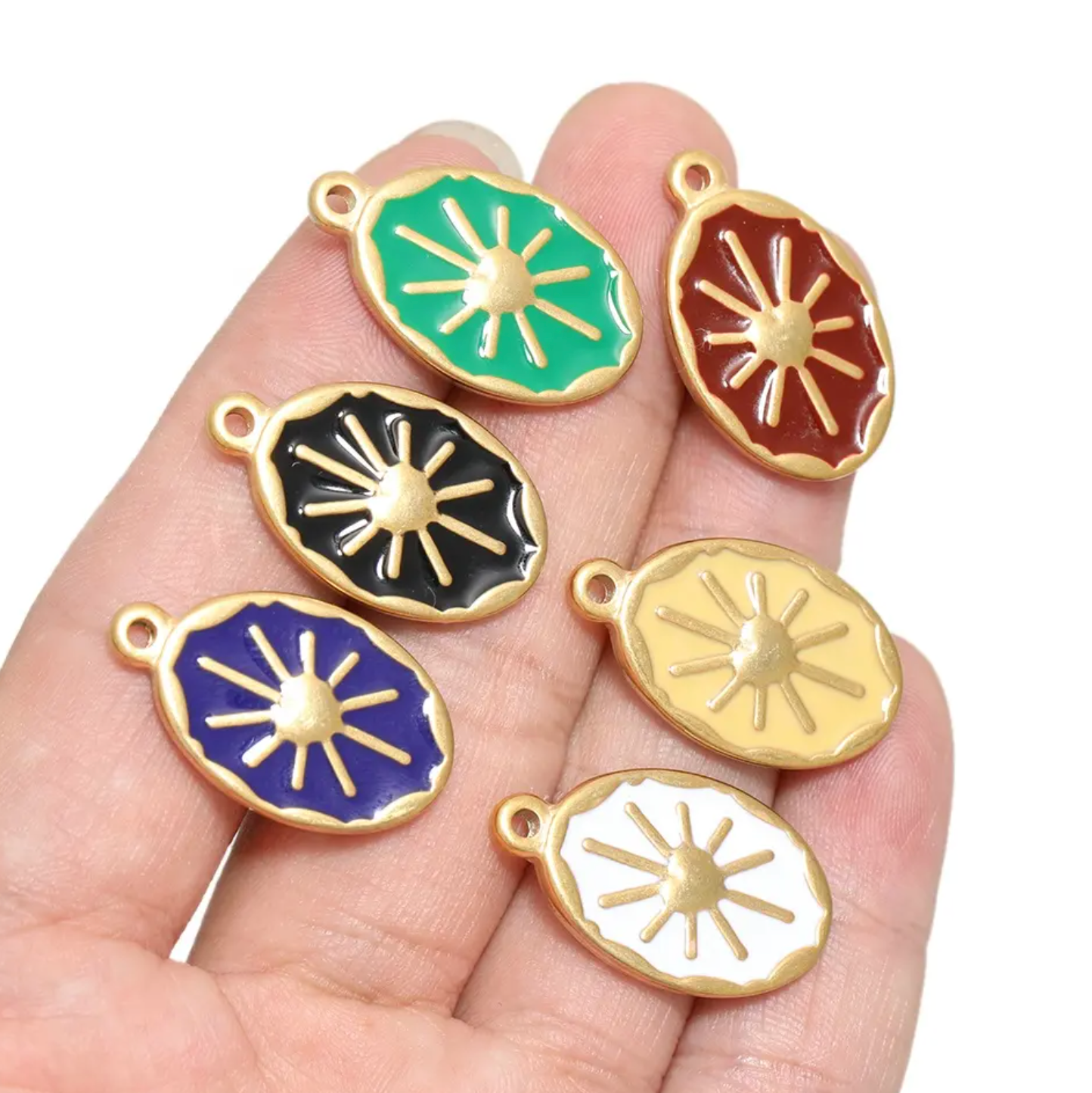 STF016 - Stainless Steel Sun Inspired Pendant Charms (1pc) (Anti Tarnish)