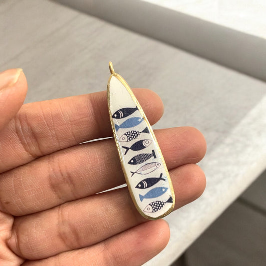 Fishes - Cold Porcelain Charms Pendant (Without Chain)