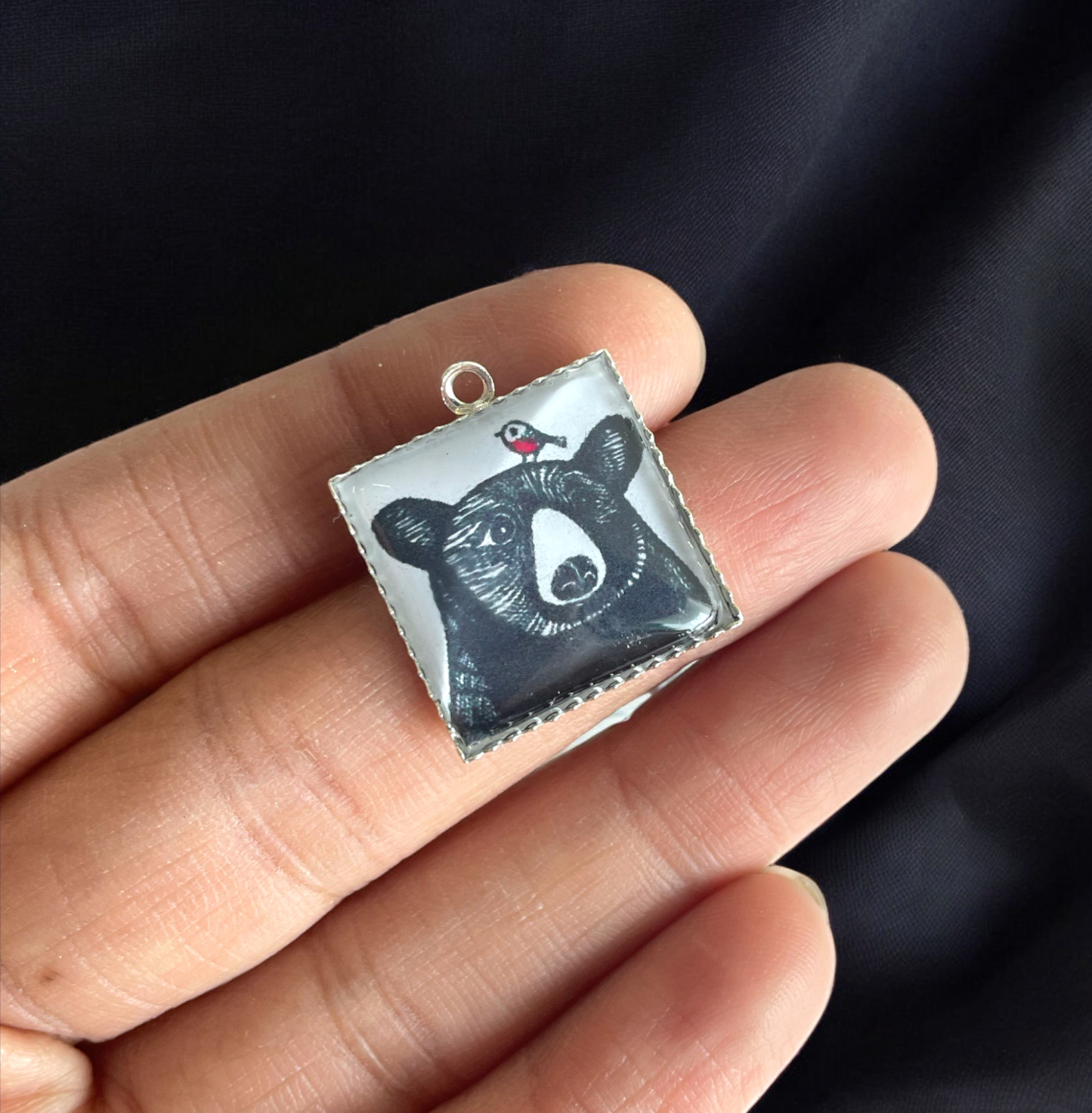 GP22 - Bear Charm (1pc) (Silver Base)