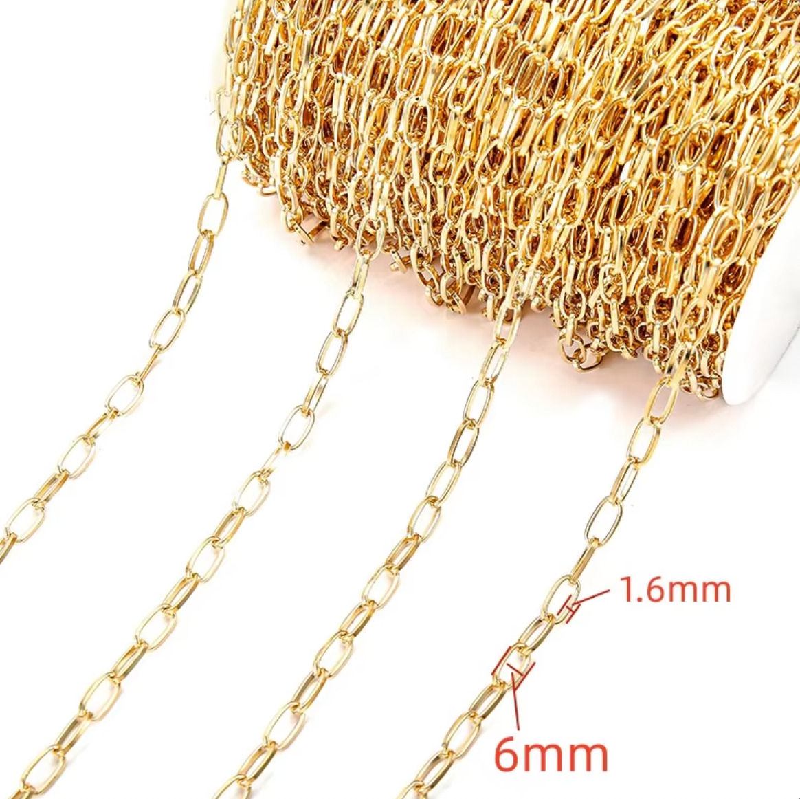 C18 - 2 meter Paper Clip Charm / High Quality / Tarnish Resistant