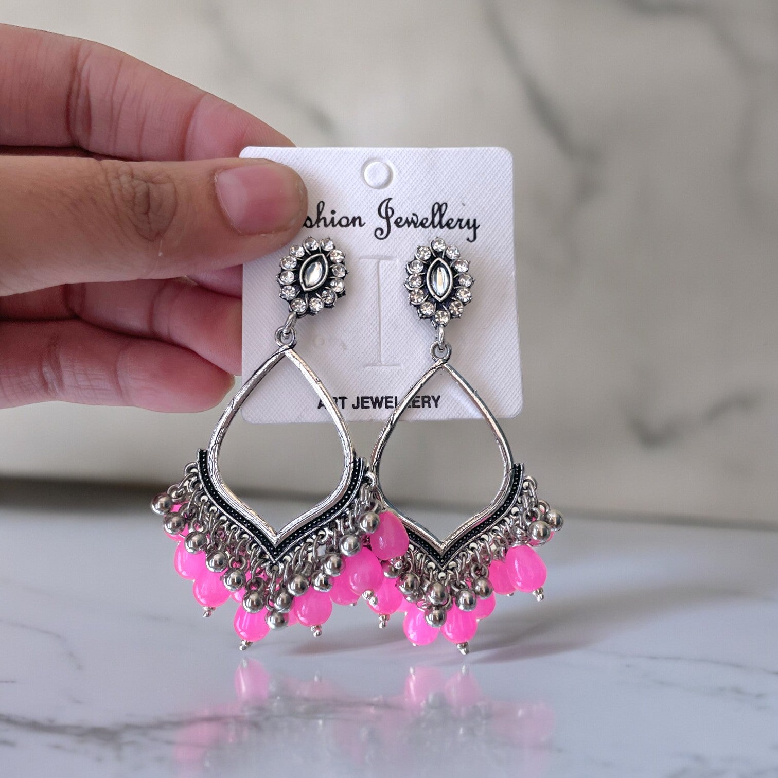 Colourful oxidised earrings online