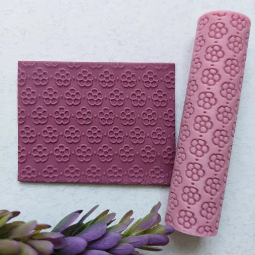 T05 -Flowers Texture Roller For Clay