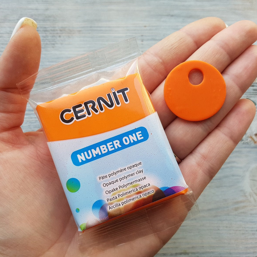 Cernit Number One Orange - 56gms - ClartStudios - Polymer clay Jewellery