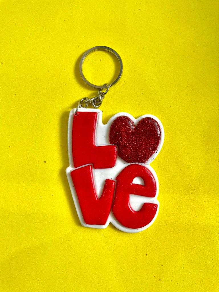 Love Key Chain - ClartStudios - Polymer clay Jewellery