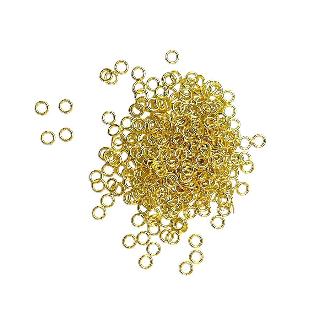 14k Gold plated 6mm jumprings (Pack of 50) - ClartStudios - Polymer clay Jewellery