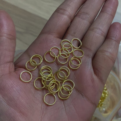 14k Gold plated 10mm jumprings (Pack of 50)