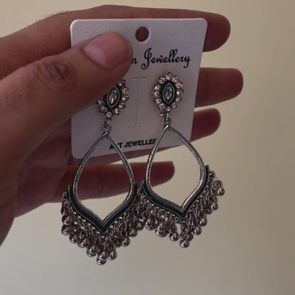 ES10 - Oxidised Drop Jhumka Earring Base