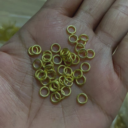 14k Gold plated 6mm jumprings (Pack of 50)