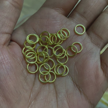 14k Gold plated 8mm jumprings (Pack of 50)